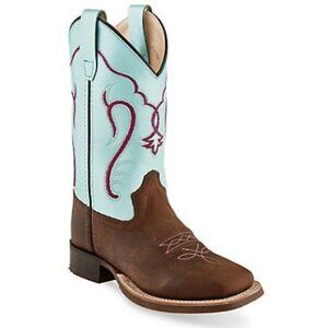 Old West Boots Turquoise & Brown
